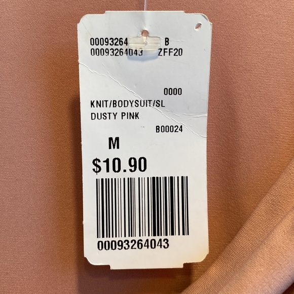 Forever 21 NWT Medium Knit Dusty Rose Bodysuit - Picture 6 of 6